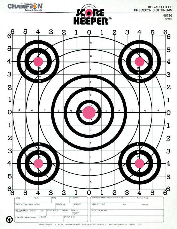 Target 100Yd Rifle Sight In O/B