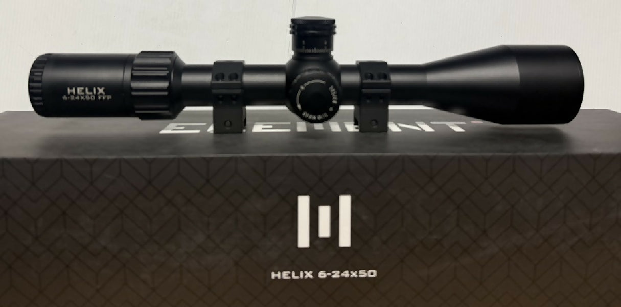 Element Helix 6-24x50 FFP MRAD APR-2D reticle, plus post $25