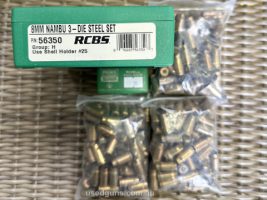 RCBS group.H 8mm Nambu 3 die set. RCBS #25 shell holder 300x Bertram Brass
