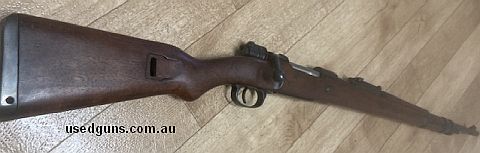 1944 Dot Matching stock, trigger guard, front band.  Mismatched bolt.  Faint German markings. Bluing in excellent condition Shoots well