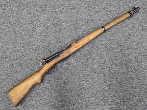 SWISS
SCHMIDT RUBIN
1911 CARBINE
7.5X55, 6 SHOT
STRAIGHT PULL ACTION
MATCHING NUMBERS
SWISS MILITARY MARKINGS
MANUFACTURED 1916
#52444

VGC+ $1290