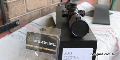 US Optics FFP with Arken Halo 34mm rings as new very clear optics