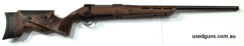 For sale is a brand new SAUER 100 Fieldshoot in 243W. It has a 24 inch threaded Varmint barrel in a laminated woodland stock. Be quick to pick up this clearance