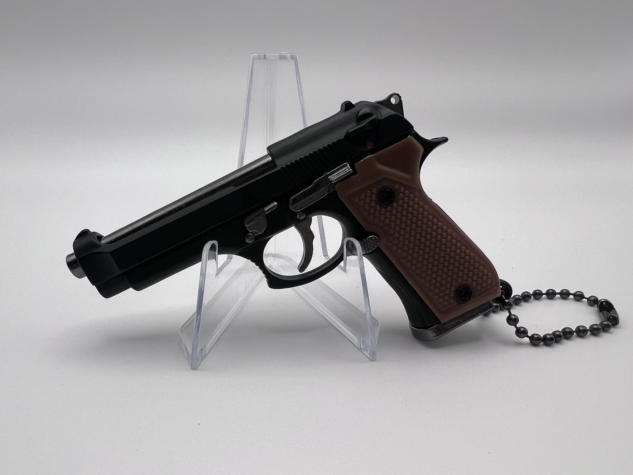 Mini Replica Beretta 92A1 – Black & Brown Finish 6 cm **No Licence Required**