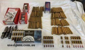 375 H&H Hornady Dies.  set of four F/L and neck sizing dies, plus spare pins. $100 Once fired cases 42 - $20 New and once fires, cleaned, sized, trimmed, ready 