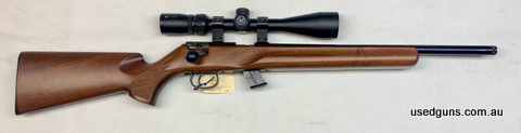 What a classic! The legendary Anschutz 64 action in a heavy barrel with beaver tail stock, this is ready for precision plinking all day! Save bulk $$ over new! 
