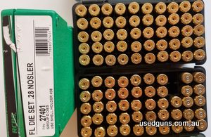 28 Nosler 98 Nosler made brass 88 New 10 once fired with 2 piece RCBS die set