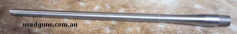 IBI stainless barrel chambered in 6x45 (6mm-223) with Tikka thread. Medium hunter profile. 1:7 twist. Professionally chambered. 20 inches in length. Was to be a