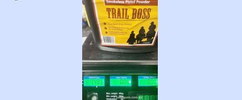 Trail boss powder opened and barley used, stored correctly weight at 1.486kg net, full is 1.5kg