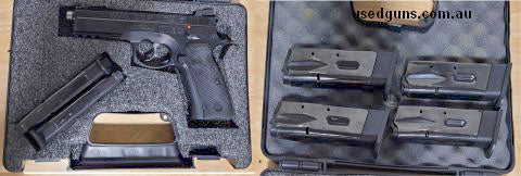 CZ 75 SP-01 Shadow in very good condition. Comes cased with 6 Magazines. Standard with no alterations.