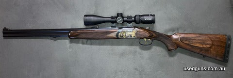 Bare rifle only. Pretty hard to find, gorgeous double rifle. Postage to your dealer will be around $150.