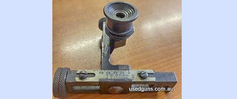 Central Peep Sight. Comes with a Rawson Diopter. Iris of Diopter has been dislodged so needs restoration.
