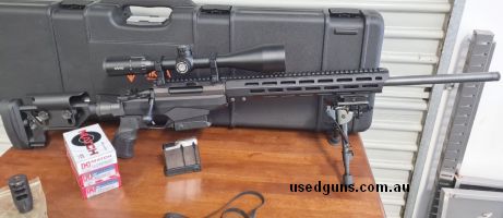 Tikka Tac A1 bundle. Excellent condition. Comes with Bipod, 2 ten round magazines, muzzle brake, 60 rounds of ammunition, gun hard case as well as a Hawke Front