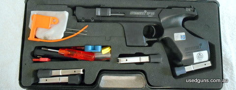 Cased with all tools, 4 mags, large right hand grip and catcher