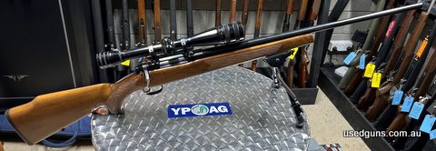 Nice Tikka LSA 55 in 22-250. Real nice shooter. Well looked after. With Redfield Scope.