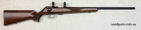 Gorgeous little German! Built on the famed Match 64 action and chambered in the lightning fast 17 HMR, this slick little unit will have putting tiny little hole