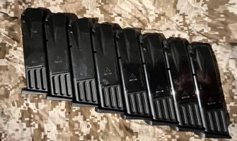 8EA MECGAR 10 round magazines to suit a SiG P226. Some wear marks but overall not scratched up. Freight at buyers expense. May have an additional 2 genuine maga