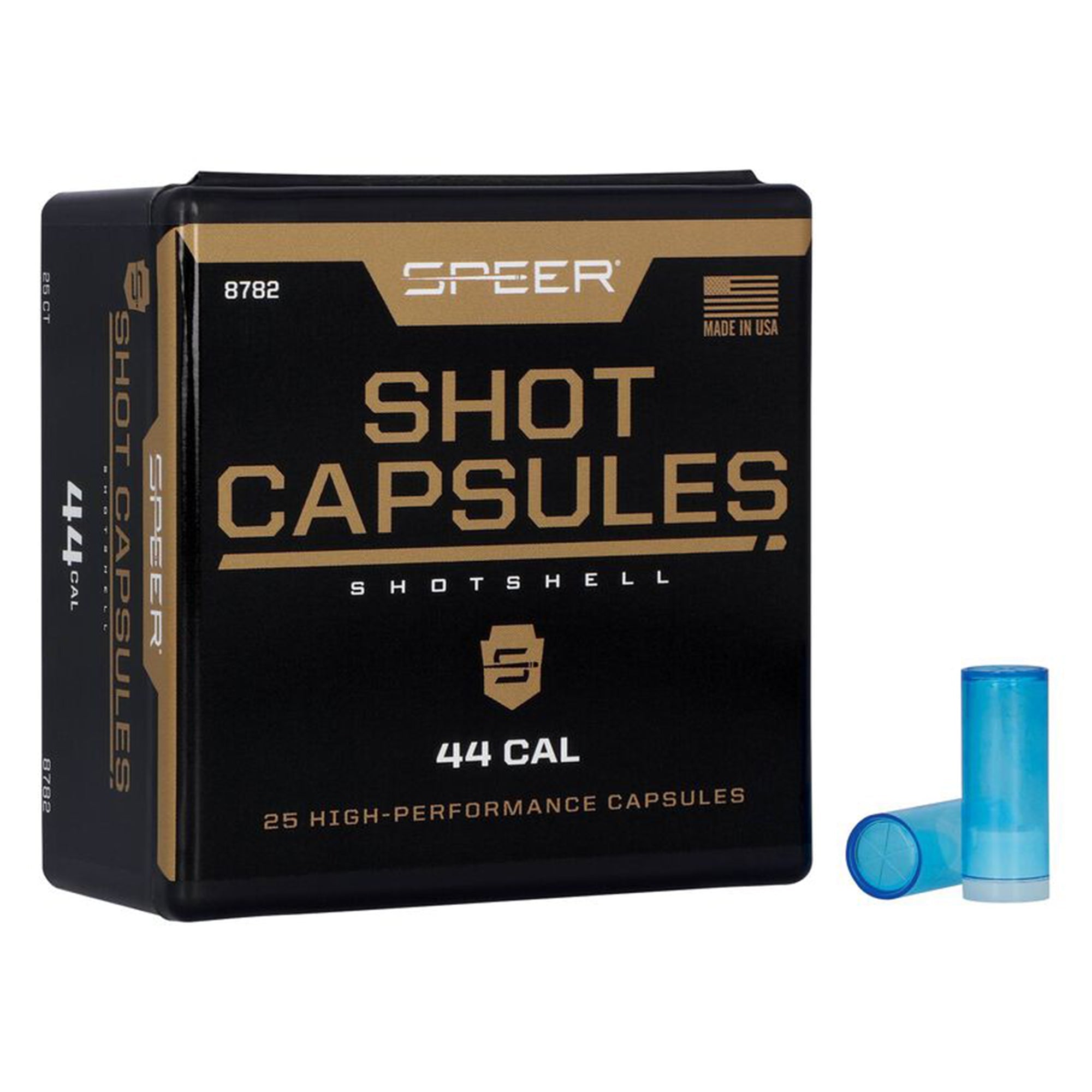 44 Cal Empty Capsules With Base Plugs 25Pk