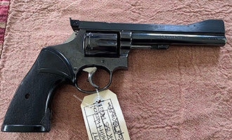 A very good Smith & Wesson Model 14K 38 Target revolver. Fitted with a 150mm barrel and Aristocrat sights, this revolver has done little work and spent most of 