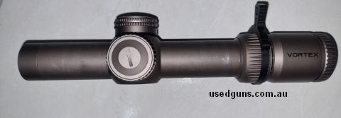 1x used LPVO scope 1-10 magnification. Has small dent in front.