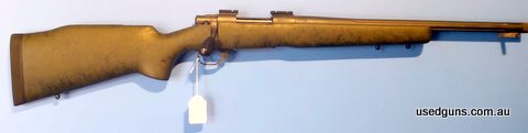 Howa 1500 308. 20 inch fluted and threaded barrel. Action and barrel have been cerakoted a grey colour. Comes with an 00 Green Bell and Carleson stock. Trigger 