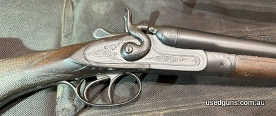 Very petite well made little 410, manufactured in belgium early 1900s, lots of period style engraving,timber is original, metal work has been hot blued, action 