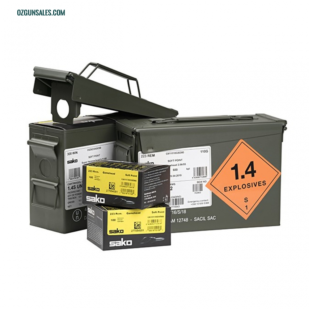 Sako 223REM 55gr Gamehead 600pc Ammo Can