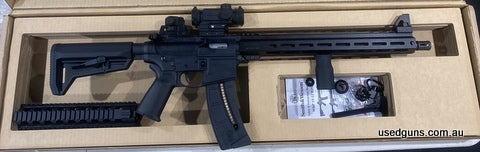 S&W M&P15-22 Presents as new. Accessories all installed by armorer. Has only had a maximum of 200 rounds shot for ammunition testing and zeroing. Accessories in