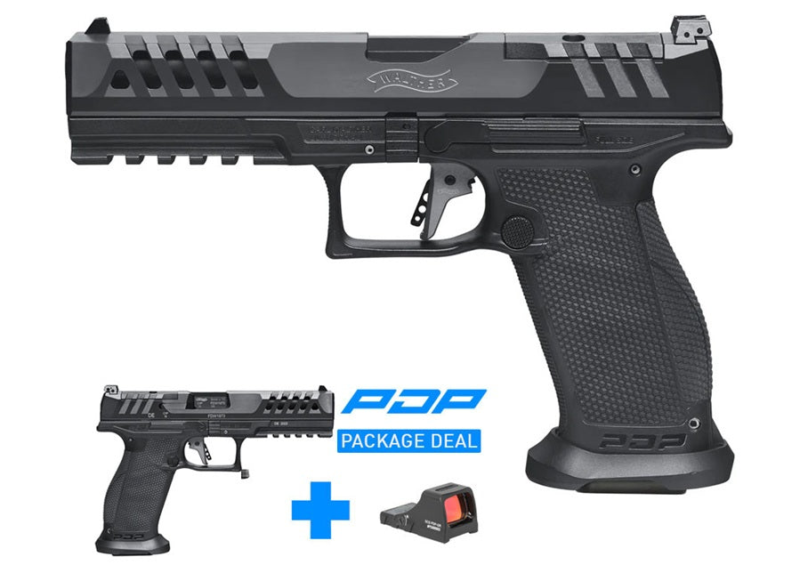 WALTHER PDP FULL SIZE MATCH 9MM PISTOL - WITH HOLOSUN SCS PDP GREEN