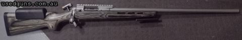 Very nice example of an F-Class rifle ready to go out of the box. Extremely light target trigger, single load, comes with F-Class front bag rider. Some small ha