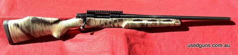 Weatherby Vanguard Sub Moa , Camoflague Bell & Carlson synthetic stock , blue barrel and action. Trigger under kilo , shoots under 3/4‚Äö√Ñ√π with first load I 