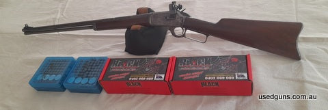 Older Marlin 94 but still shoots, 24 inch barrel Parker Hale sight for flat sided receivers c/w Midget six hole eyepiece, MVA front sight. Comes with 200 cases 