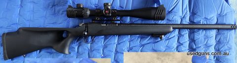 Excellent condition CZ 455. Thumbhole wood stock, carbon wrapped barrel with factory muzzle brake. Bolt has no mark, serviced regularly. Average grouping on 50m