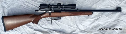 Overall good used condition. There is wear to the scope finish from a torch mount, some pitting near the muzzle which has not impacted accuracy, and some wear t