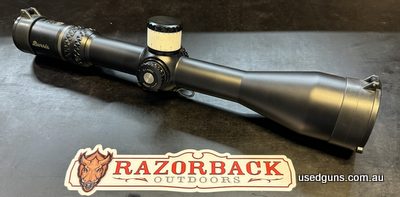 Used Burris XTR III 5.5-30x56 SCR II mil tree reticle, has elevation race dial upgrade, is missing windage turret cap. Overall excellent condition.