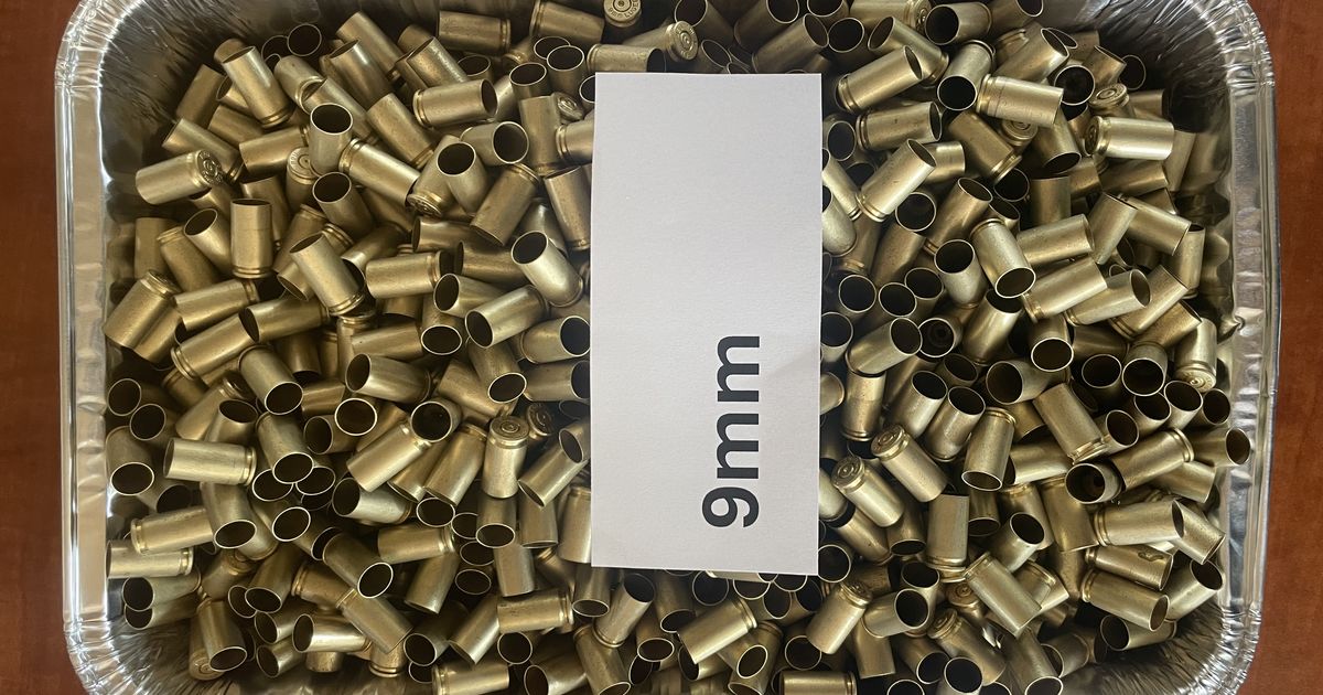 Once fired cleaned 9mm /38 special & 40 cal
