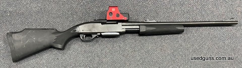 Remington 7600 in 270 win. Gun is in good to very good conditions with only a few minor marks. Topped with a fake Eotech Holo sight that does work. $65 freight 