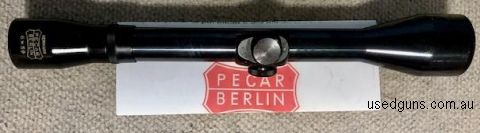 Pecar Berlin 6x59 scope (Same size as 6x45). Brilliant German optics to suit any rifle. Has steel tube with popular reticle No8 crosshair. Service checked ready