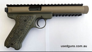 Two tone Cerakote finish, custom grips, upper & lower pic rails, worked trigger, threaded muzzle, comes with two mags and gun bag. Please message as not always 