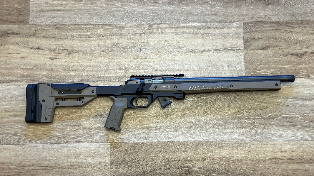 CZ 457 Varmint 16" barrel in a MDT Oryx chassis, originally bought as a training rifle it has been to the range a grand total of once to zero it and then has re