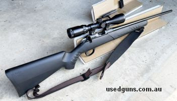 Great rifle, sling included. Scope is not included.