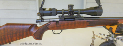 Sako S491. Lovely rifle with minimal round count. Great wood on this solid little rifle. Holds 6 +1 rounds.1/2 MOA with factory ammo. Fantastic as a sporter or 