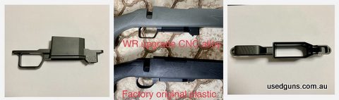 Finally a quality solution to some of the Howa 1500 mini action problems. This high quality Australian made CNC Aluminium bottom metal is black anodised and a d