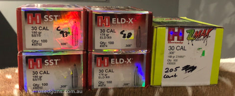 No longer required , 30 cal Hornady ZMax 168gr 205 count Hornady SST 180gr 193 count Hornady 178gr ELDX 128 count Postage included Australia wide excluding WA