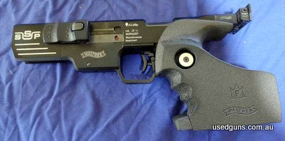 Walther SSP 22LR semi auto. Cased with all the original Walther bits & pieces that came with the pistol. Walther 'S' Small Grip One lady owner. Ask for more pho
