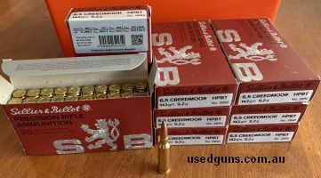 Sellier & bellot 6.5 creedmoor 142gr HPBT . 8 boxes / 160 rounds . Purchased 6 months ago no longer required.