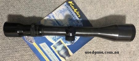 Kahles Helia 3-9x42 scope. Brilliant Austrian optics service checked ready for use on any rifle. Has steel tube with popular 7A plex reticle. Phone 0429849007. 