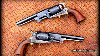 A pair of black powder Dragoons. One is in very to excellent condition, the other is good condition. Engraved cylinders. $999 the pair. $25 Express Dealer deliv