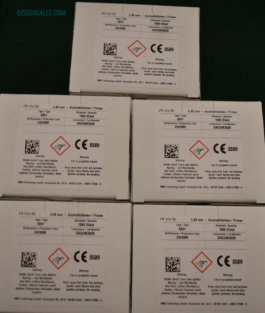 RWS BRAND LARGE RIFLE PRIMERS...........NEW!!