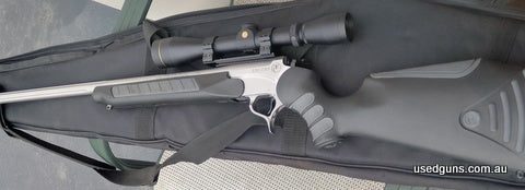 I bought this gun from the original owner. Has done very little work and presents like new. Has a stainless steel fluted barrel and very tight action. The scope